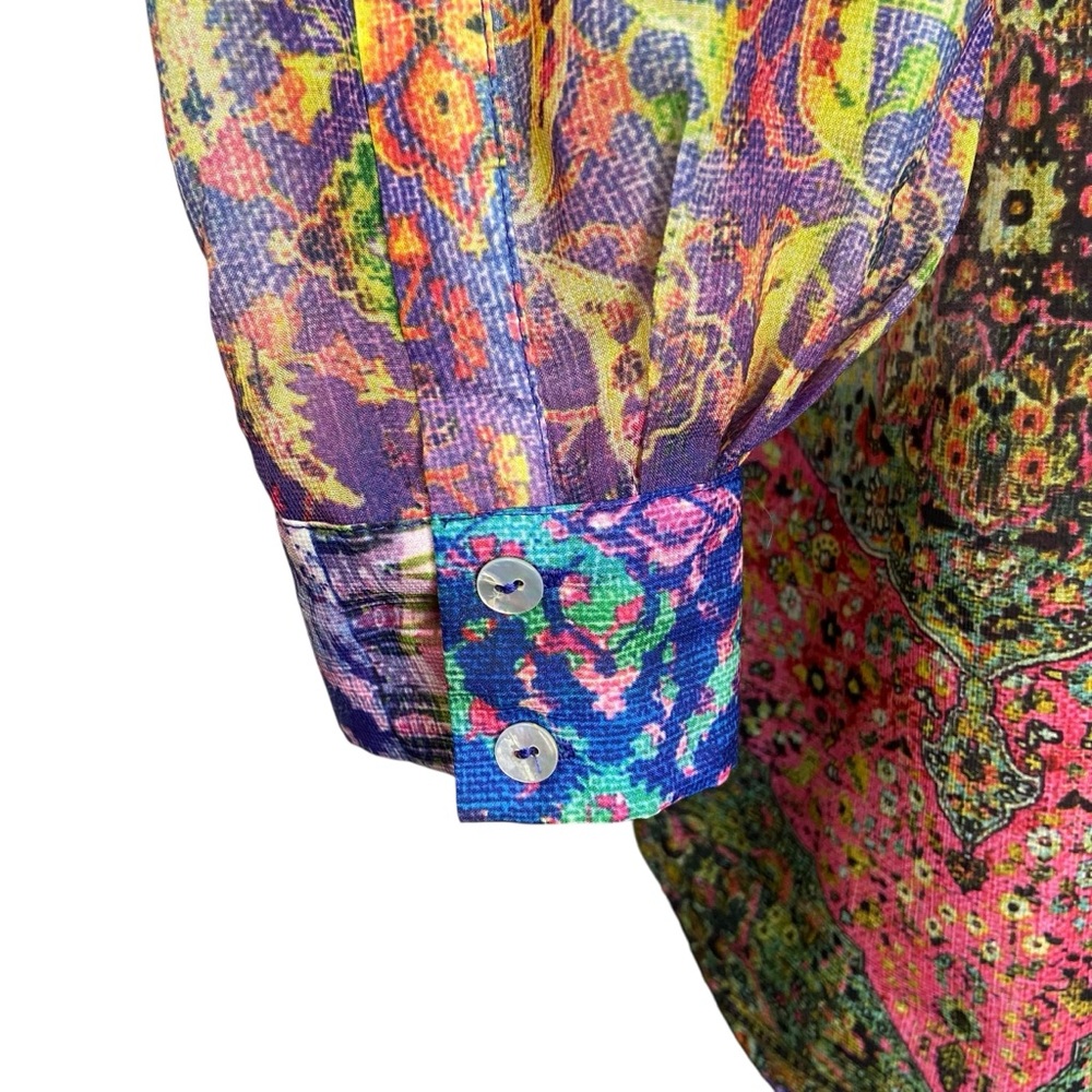 Daniel Rainn Multicolored Patterned Long Sleeve B… - image 5